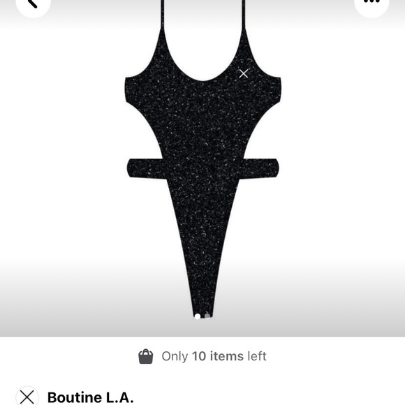 Black shimmer Onyx one piece boutine la - Picture 2 of 7